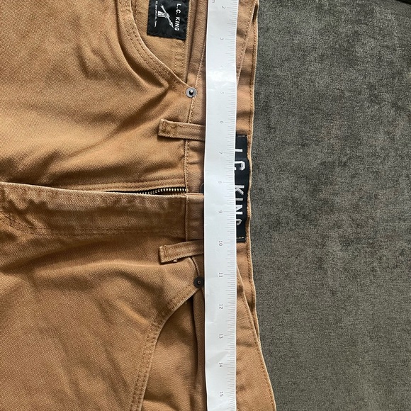 L.C. King Brown Duck 5 Pocket Jean size 32/30 straight workwear pants - Picture 8 of 9